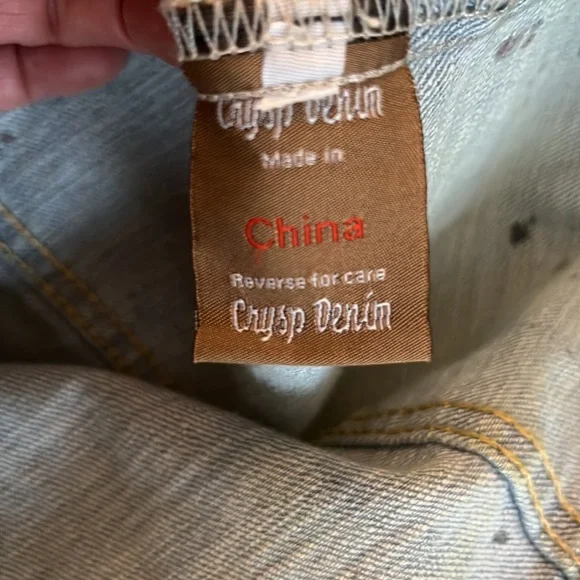 Men’s NEW Crysp Denim. Ottoman Spatter paint Jacket size large - Picture 6 of 7